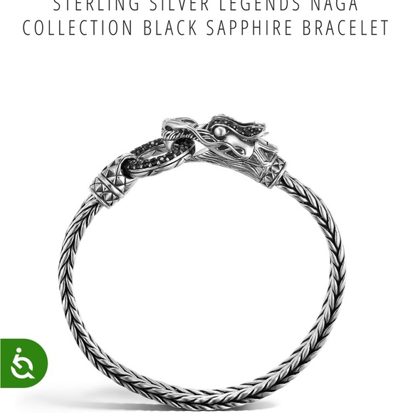 John Hardy Silver and Black Sapphire Dragon Bracelet - Picture 3 of 3